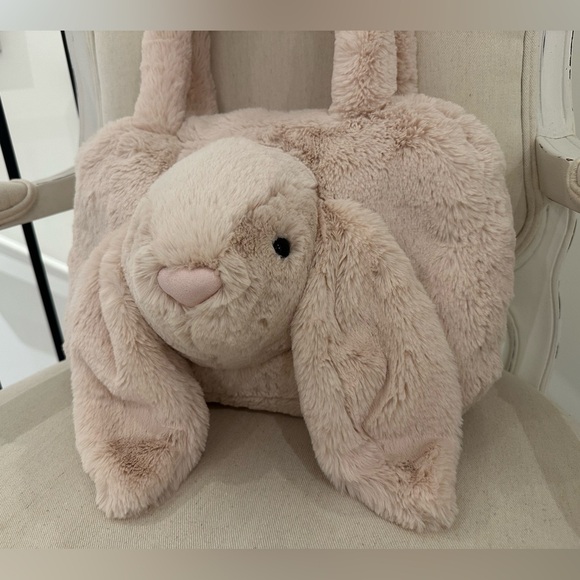 Jellycat NWT Smudge Rabbit Tote Bag Authentic - Picture 4 of 14